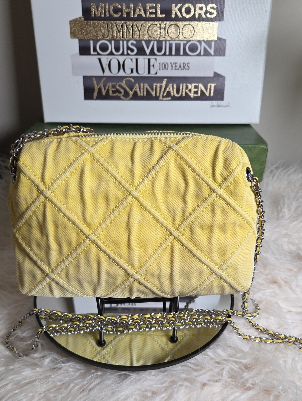 Tory Burch NWTs Fleming Denim Soft Crossbody Bag